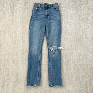 Abercrombie & Fitch 90s Slim Straight Ultra High Rise Blue Jeans 26 / 2